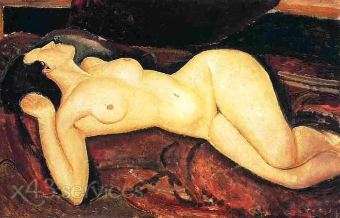 Amedeo Modigliani - Liegender Akt - Recumbent Nude